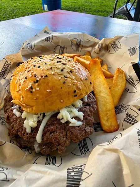 Cheese Burger Beast with melted mozzarella